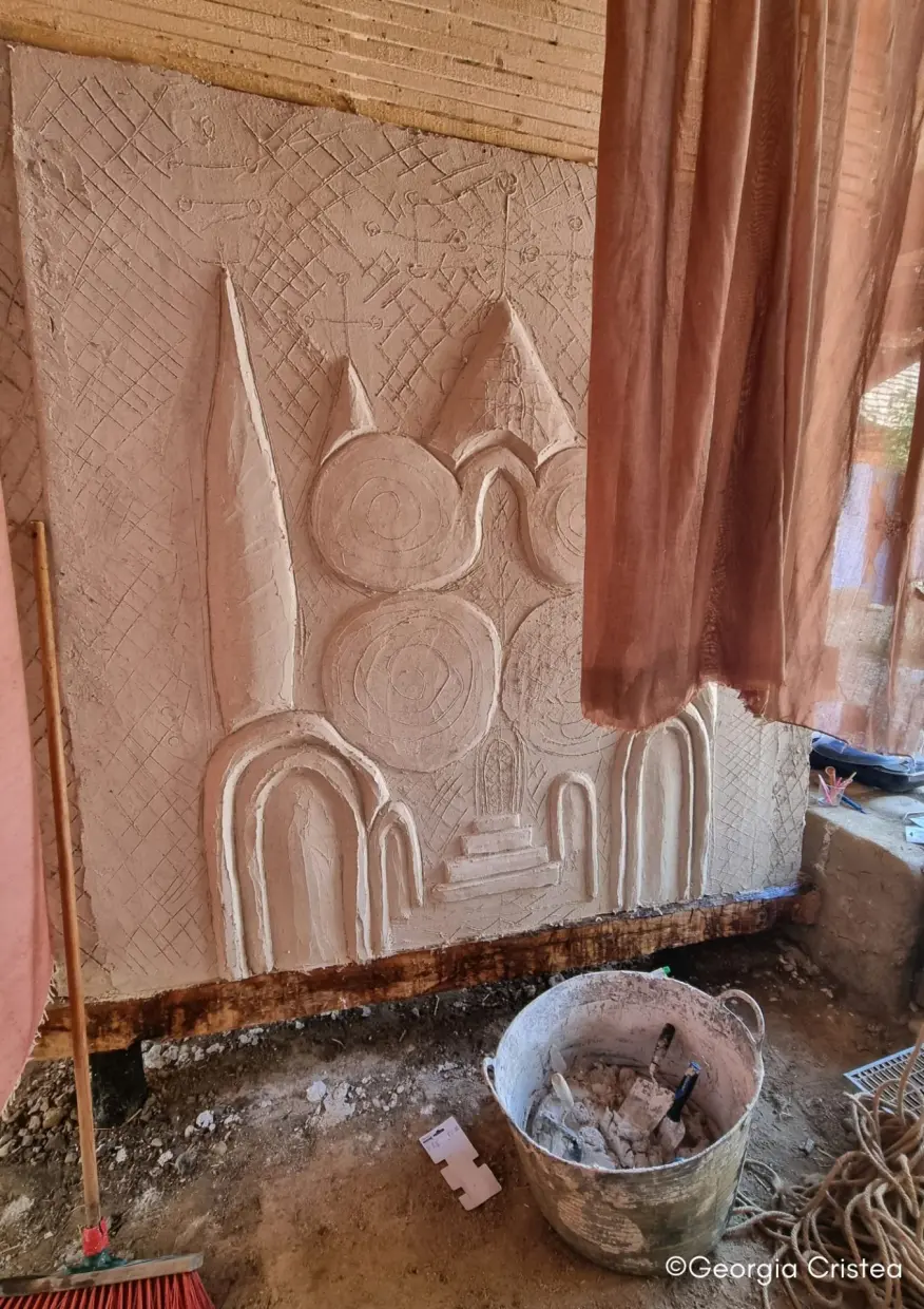 Working in the microclimate tent