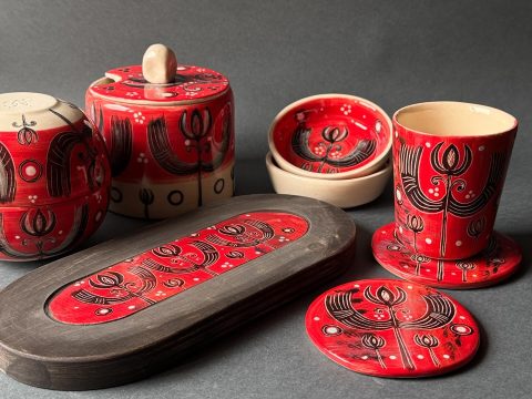 red ceramic