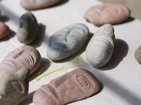 Revaz Andghuladze stones heads